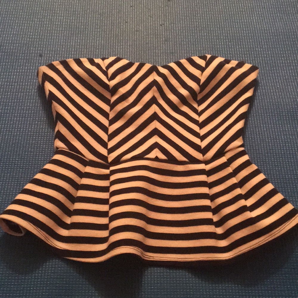 Striped Peplum Top